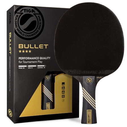 STIGA Bullet Ping Pong Paddle – 5-ply Extra Light Blade – 2mm Premium Sponge – Italian Concave Handle for Masterful Grip – Performance Table Tennis Racket for Competitive Play