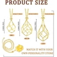thumbnail image 2 of Monebena 3Pcs Handmade Crystal Necklace Holder Adjustable Empty Crystal Stone Holder Necklace Crystal Pendant Necklace Chain for Jewelry DIY, 2 of 12