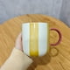 thumbnail image 3 of Juego de 3 Tazas de cerámicas con franjas color amarillo, verde y rojo, 450 ml, 3 of 10