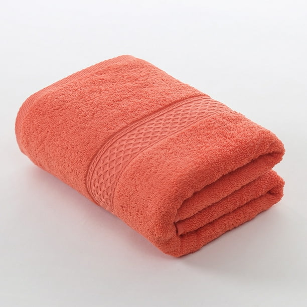 Nvzi Juego de toallas de baño de lujo de 4 piezas (70 x 140 cm), 100 % algodón hilado en anillo, ligeras, muy absorbentes y de secado rápido, perfectas para el uso diario (rojo sandía).