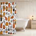thumbnail image 3 of Erosebridal Fried Chicken Shower Curtain 72Wx72L for Boys Girls, White Bows Waterproof Bathroom Curtain, 3 of 5