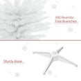 thumbnail image 6 of Flocked Pencil Christmas Tree, 6FT White Artificial Pencil Christmas Tree, Slim Xmas Tree with 390 Realistic Tips & Plastic Stand Slim Xmas Tree with Snow, by Miaoweii, 6 of 8