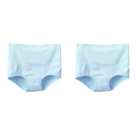2 Pack Women s Solid Color Underwear High Waisted Underwear Womens Underwear Lace plus Size Panties for Women 4x Latex Panties Womens Panties Lot Small Candy Underwear for Women Womens Seamless