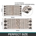 thumbnail image 7 of Boho Black and White Tribal Ethnic Pattern Kitchen Rugs Sets Of 2,Anti Fatigue Kitchen Mat Rugs Non Slip Washable,Decorative Kitchen Floor Mats for Kitchen,Sink,Laundry,17"x30"+17"x47", 7 of 7