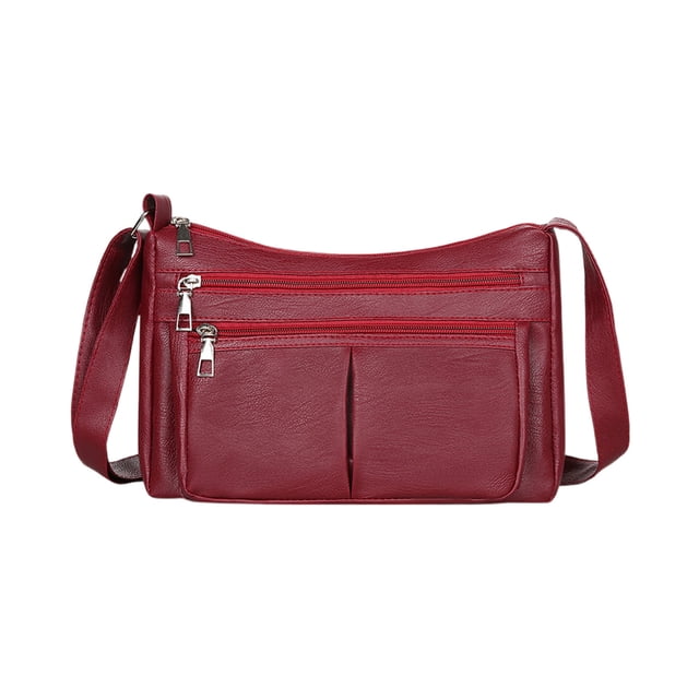 Limited Stock,Crossbody Phone Wallet Bag, Wide Shoulder Strap Purse, Multiple Zipper Pockets, Durable Nylon Material, For Daily Use, Secure Storage, Fashionable Style, Travel Commute Purse $BS$3