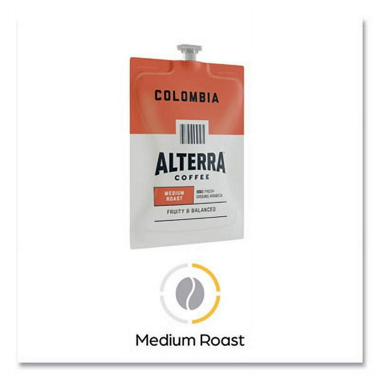 Alterra Columbia Coffee Freshpack, Columbia, 0.28 oz Pouch, 100/Carton Alterra Columbia Coffee Freshpack, Columbia, 0.28 oz Pouch, 100/Carton