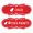 Red, variant on Designer Chicks and Chick Magnets, Novelty Restroom Signs, Set of 2 (Red) - Medium