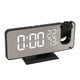 thumbnail image 4 of Reloj despertador inteligente Digital LED con Radio FM, reloj despertador con proyección Digital LED para dormitorio, mesita de noche, cuerpo negro, personaje blanco, 4 of 12