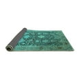 thumbnail image 2 of Ahgly Company Indoor Round Oriental Turquoise Blue Industrial Area Rugs, 7' Round, 2 of 4