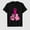 Black-9, variant on Women's Breast Cancer Awareness Pink Ribbon Graphic T-Shirt, 100% Cotton Short Sleeve Shirt