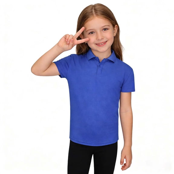 EnJoCho Toddler Girls Collared Lapel Neck Shirt Kids Performance Quick-Dry Short Sleeve Tennis School Unifor𝗆 Tee Athletic Tops Boys Summer Short Sleeve Shirt