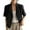 Black, variant on Women's Blazers Casual 3/4 Sleeve Cropped Jackets for Women Plus Size Women Casual Solid One Suit Jacket Turndown Collar Loose Short Sleeve Coat Womens Coats Women Blazers Fashion Dressy Brown