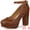 Brown, variant on DARING DIVA Women's Platform Ankle Strap Chunky Heel Mary Janes Pumps Black 7