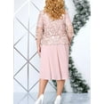 2 Piece Dress Women 2024 Spring Summer Pink Embroidery Party Prom