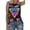 Black, variant on Womens High Neck Plus Size Tank Tops Trendy 80s 90s Letter Printed Sleeveless Shirts Causal Crew Neck Loose Graphic Tees Tops Black XXXL