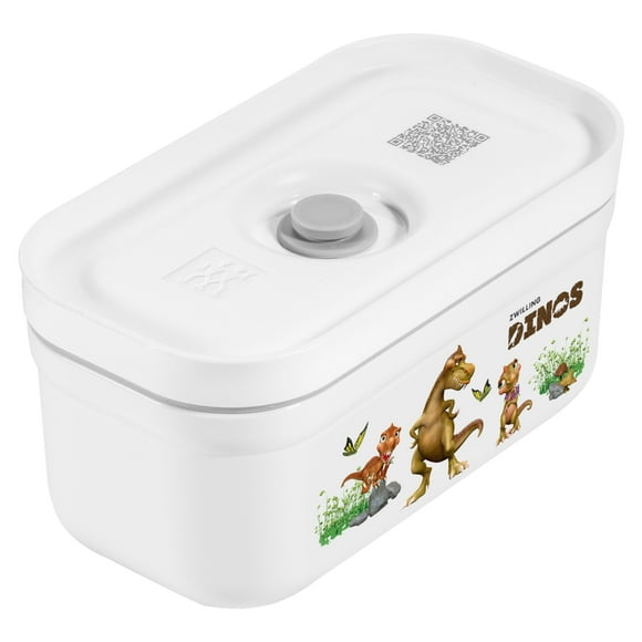 ZWILLING Dinos Small Vacuum Lunch Box, Plastic, White-Grey