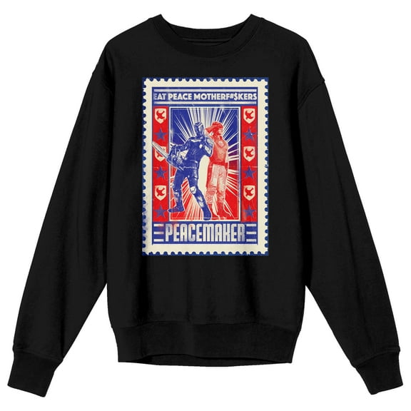 Peacemaker Christopher Smith And Adrian Chase Men's Black Long Sleeve Sweatshirt-XXL