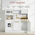 thumbnail image 6 of Best Choice Products Pretend Play Kitchen with Espresso Machine - White with Herringbone, 6 of 9
