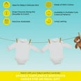 thumbnail image 4 of Spasilk Baby Boys’ Newborn Long Sleeve Turtleneck Bodysuits, 2 pack, 6-24 Months- White Bodysuits, 4 of 6
