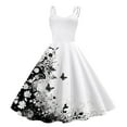 thumbnail image 1 of WILLBEST Vestidos de Mujer Vestidos Vintage para Mujer sin Mangas Hasta La Rodilla Retro Línea A Acampanado Vestido Formal de Fiesta de Graduación 719 Extra Grande, 1 of 2