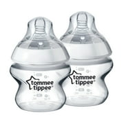 Tommee Tippee Closer to Nature Baby Bottle | Breast-Like Nipple with Anti-Colic Valve, BPA-free – 5-ounce, 2 Count