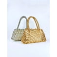 thumbnail image 2 of Namzi Women's Woven Shoulder Bag Woven Tote Bag and Cosmetic Bag,Summer Beach Weaving Chic Woven Tote Handbags Shoulder Bags 10.24*3.54*5.51inch (Gold), 2 of 2