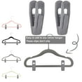 thumbnail image 3 of Tinfol Gray Velvet Hangers Clips Pack of 24, Pants Hangers Velvet Clips, Strong Finger Flocked Clips Perfect for Use with Slim-line Clothes Velvet Hangers, 3 of 5