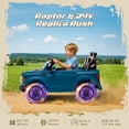 thumbnail image 6 of 24V Ride on Cars 2 Seater for Kids, Ford F150 Raptor Battery Powered Ride on Toys Truck with Remote Control, 4 Wheels Spring Suspension, Electric Car for Kids Toddler 3-8 w/Bluetooth & Lights, Blue, 6 of 9