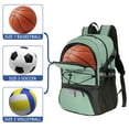 thumbnail image 4 of WOLT Basketball Bag Backpack - Ventilated Shoe & Ball Compartments, Best for Basketball Includes Tag (1 pack, Green), 4 of 7