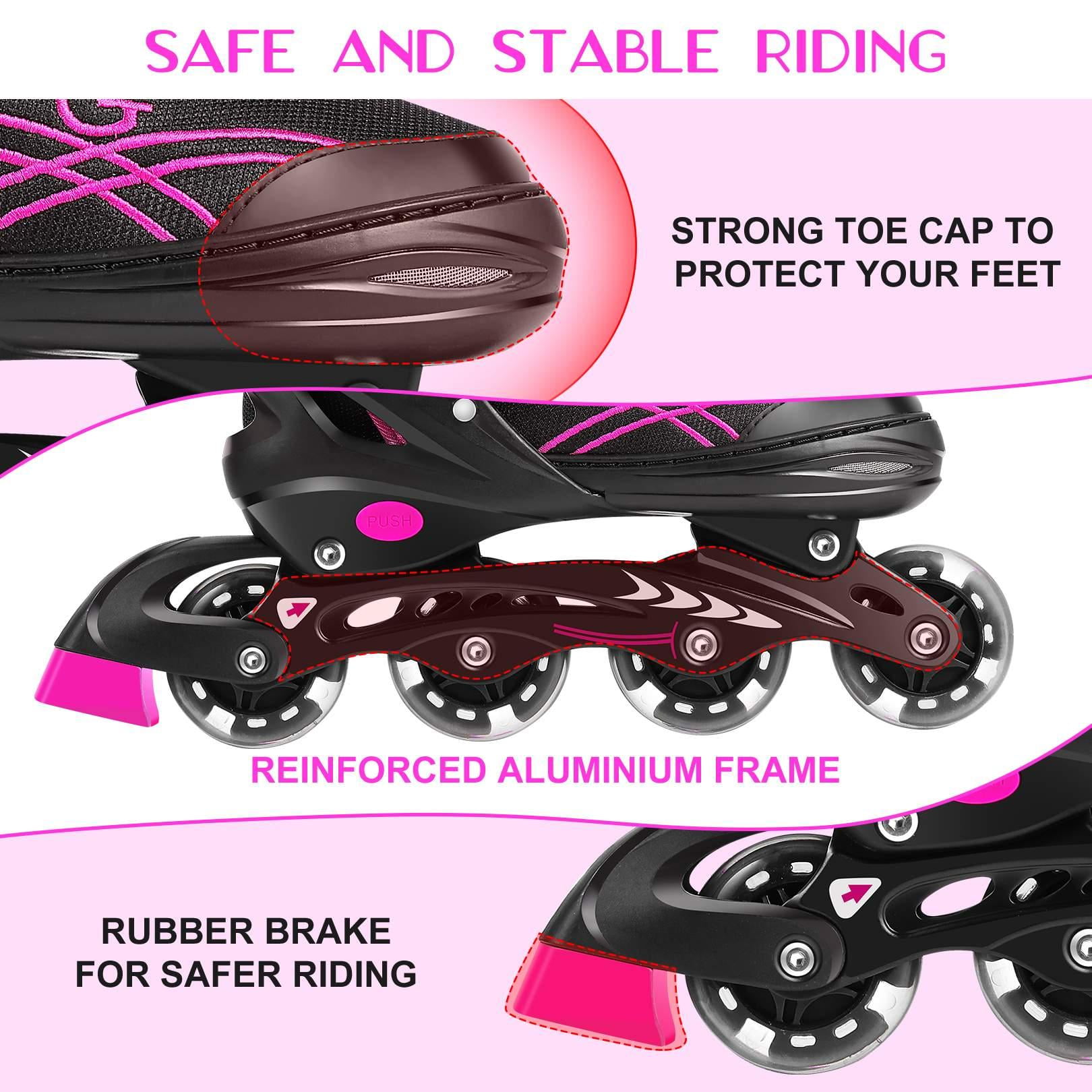 Buy Adjustable Inline Skates for Kids and Adults with Full Light Up Wheels ,Outdoor Roller