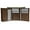 Brown, variant on Alligator Print Cowhide Leather Trifold Wallet with ID Window & Credit Card Slots 71107 CR (C)