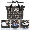 thumbnail image 2 of Tote Bag for Women - Paw Prints and Bones Shoulder Bag - Large Utility Work Duffle Bag with Zipper Handbag for Travel, Work, Sprots, 2 of 5