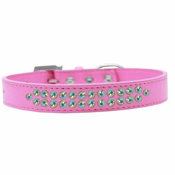 Dog, Puppy Pet Fashion Collar, "Two Row Aurora Borealis Crystal Rimsets"