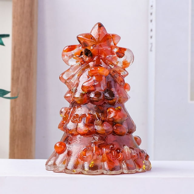 Natural Crystal Broken Stone Drip Glue Christmas Tree Crystal Crafts Christmas Home Desktop Decoration Ornaments