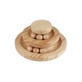 thumbnail image 1 of Juguete para mascotas, plato giratorio de madera para gatos de 2 capas con bola de seguimiento, juguete para rascar de madera para Gato, Color madera, 1 Uds., 1 of 2