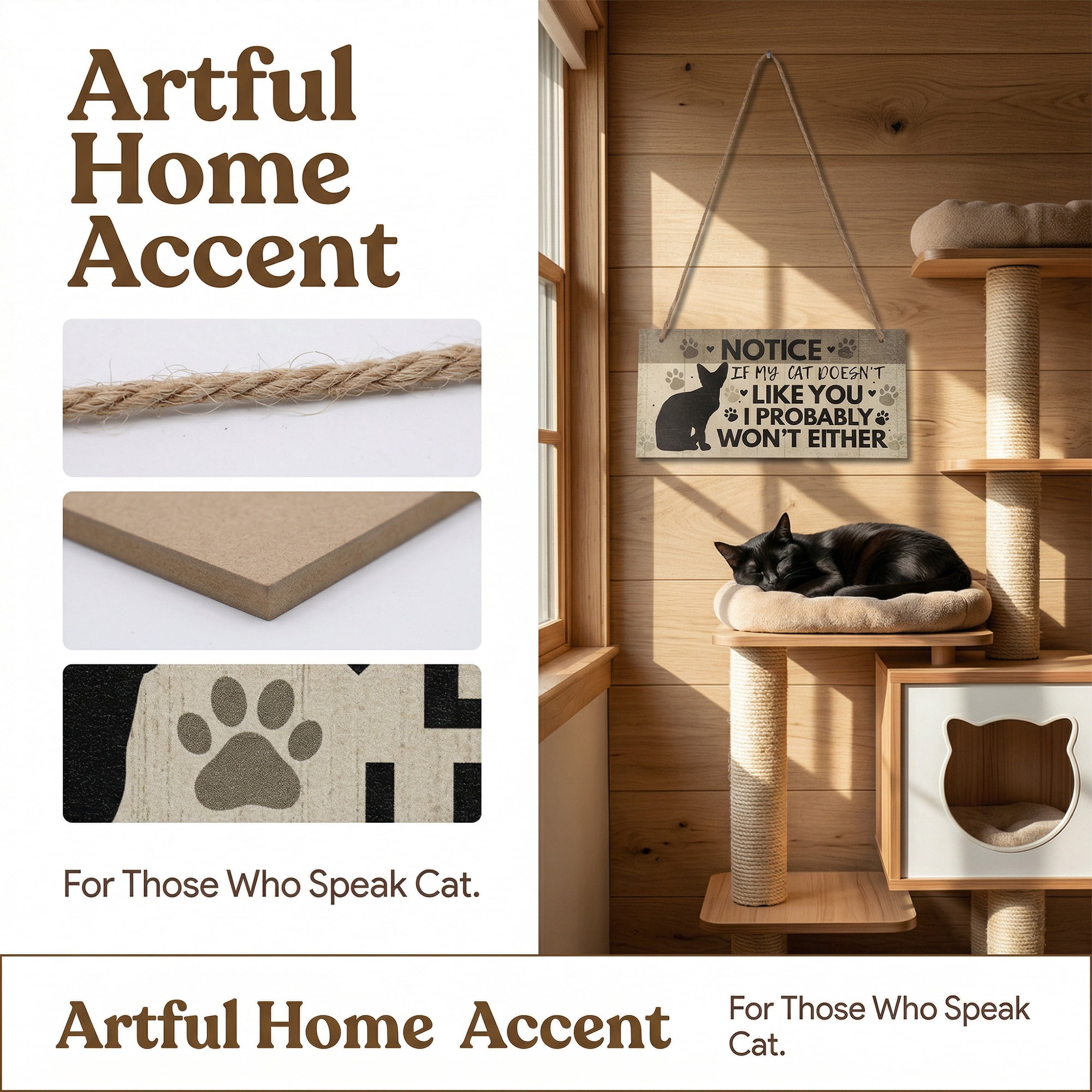 Unique Bargains Pet Sign Home Decor Decorative Wall Plaque Style F 3.9in