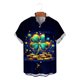 thumbnail image 5 of Blusa y camisa de manga corta con cuello vuelto para hombre, blusa informal de moda con cuello vuelto, blusa estampada de manga corta con botones, blusa de poliéster para hombre, 5 of 6