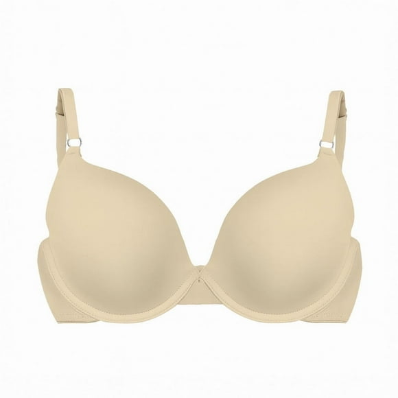 Brassiere Liso Vicky Form para Mujer, Varilla en Copa con Detalle de Moño en Centro Piel Talla 34B