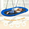 thumbnail image 6 of Gymax 60'' Saucer Tree Swing Surf Outdoor Adjustable Kids Giant Oval Platform Swing Set Blue, 6 of 10