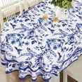 thumbnail image 1 of Blue Oval Tablecloth 60x84in for Oval Table Waterproof Table Cloths for Dining Room Indoor Outdoor Table Cloth Pattern03, 1 of 5