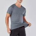 thumbnail image 1 of pstuiky Camisa de manga corta para hombre, Camisa holgada informal de manga corta con cuello alto y botones y bolsillos ventilados para hombre ropa de hombre l, 1 of 8