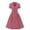 Pink, variant on Bigersell Sexy Dress Women's Short Sleeve V-Neck Lapel Solid Color High Waist Button Dress Spring Dresses for Female Women Boho Dresses, Style 25395, Blue L