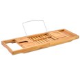 thumbnail image 4 of Bandeja de madera para baño con soporte para libros y vino para una relajación máxima Bandeja de bambú de lujo para bañera, 4 of 8