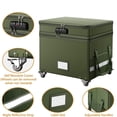 thumbnail image 4 of File Box with Lock,2-Layer Fireproof Document Box with Wheels,Collapsible Rolling File Storage Organizer with Pockets,Large Portable Home Office Filing Cabinet  for Hanging Folders,Green, 4 of 6
