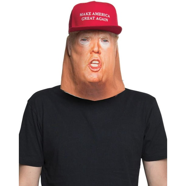Faux Real Make America Great Again Trump Hat With Mask Walmart Com Walmart Com