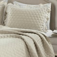 thumbnail image 5 of Lush Decor 100% Polyester Ella Shabby Chic Ruffle Lace Quilt Neutral 3Pc Set Full/Queen, 5 of 11