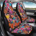 thumbnail image 3 of CHAQLIN Heart Graffiti Design, Full Wrapping Edge Removable Car Seat Covers Stretch Fit Universal Seat Covers for Cars for Automobile, 3 of 11