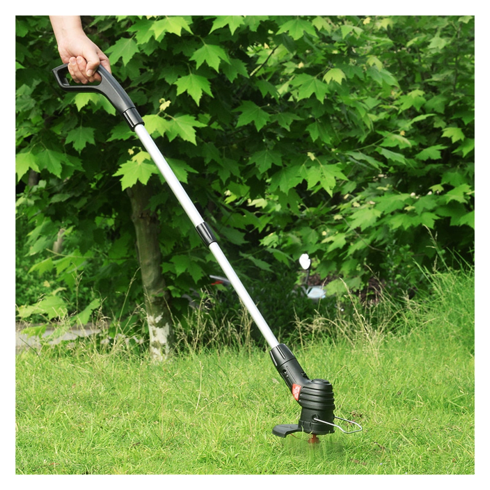 Electric Cordless Grass Trimmer Length Adjustable Weed Strimmer Cutter Portable Wireless Lawn Mower USB Charging For Garden/Lawn ,2 IN 1 Trimmer & Edger