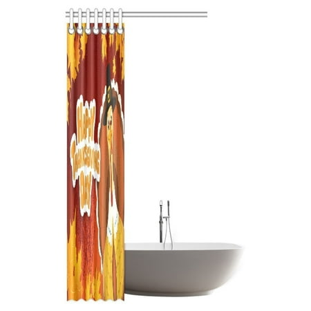Pop Happy Thanksgiving Day Turkey Bathroom Decor Shower Curtain