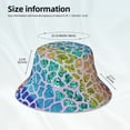 thumbnail image 3 of Salouo Rainbow Glitter Print Unisex Bucket Hat, Outdoor Summer Beach Fishing Sun Hat Fun Outdoor Vacation Hat for Men Women Teens,Reversible Double-Side-Wear, 3 of 6